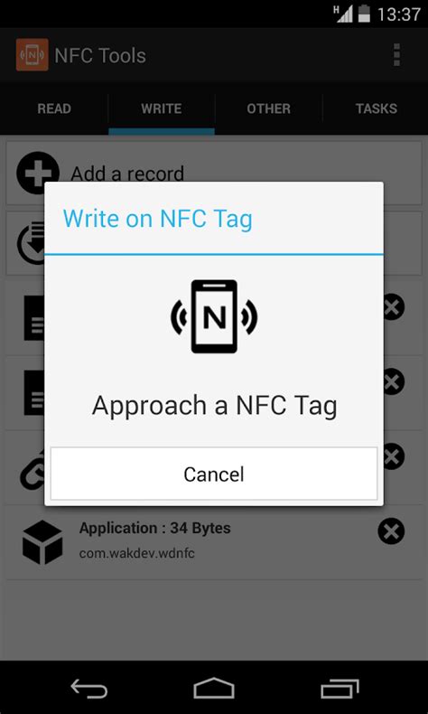 nfc tag writing app|nfc tasks app.